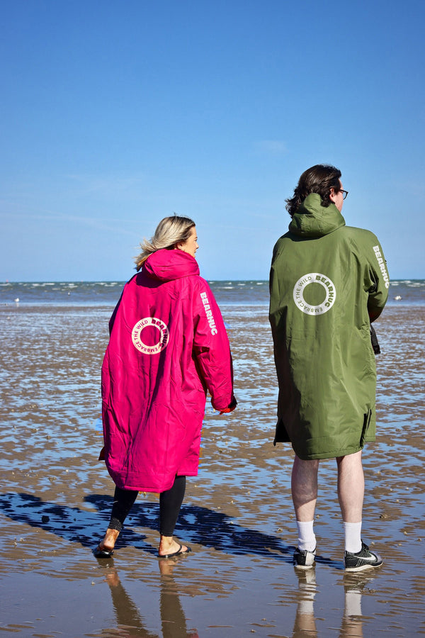 Bearhug 'Embrace The Wild' Limited Edition Swimrobe/Parka - Pink with red inner (while stocks last)